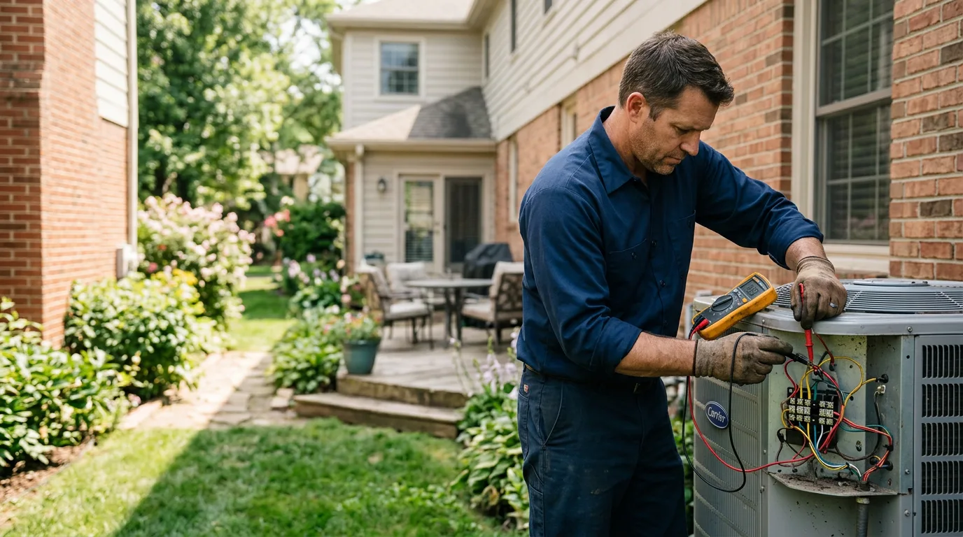 HVAC technician working near Villa Maria, PA